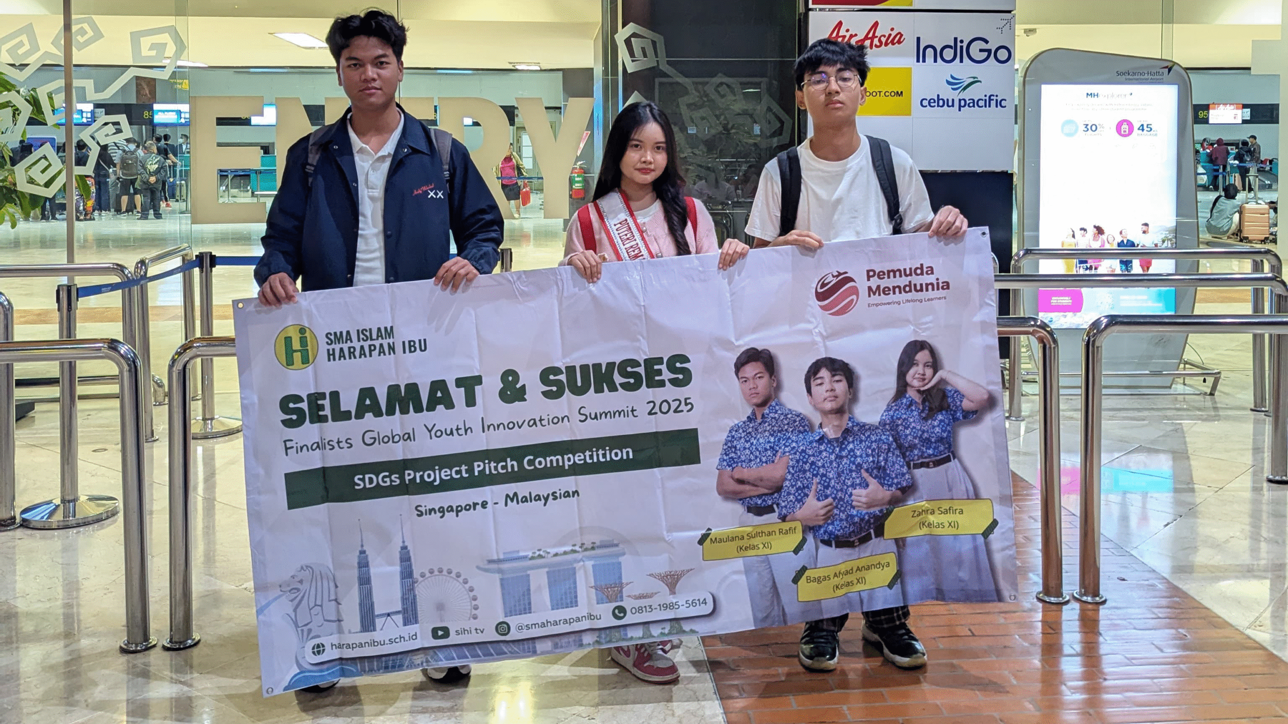 Tiga Siswa SMA Harapan Ibu Terpilih Sebagai Finalis Global Youth Innovation Summit 2025