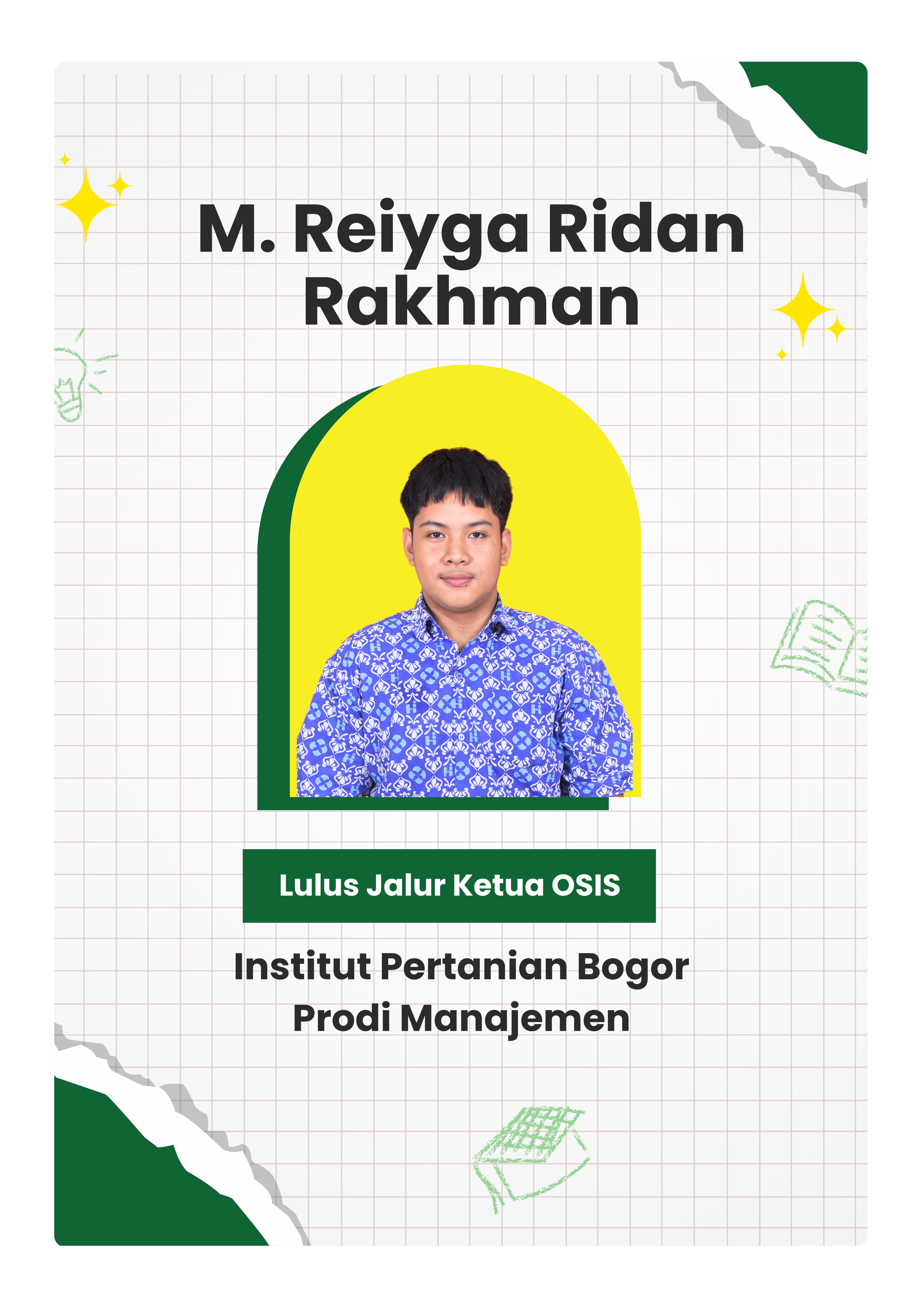 Muhammad Reiyga Ridan Rakhman - Institut Pertanian Bogor - Prodi Manajemen